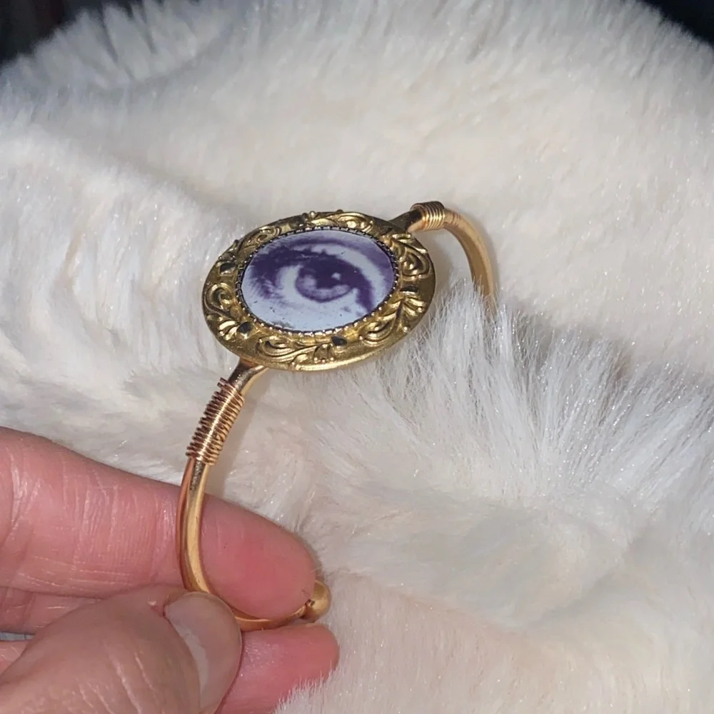 Fornasetti inspired Gold evil eye protection Bracelet - Picture 3 of 5